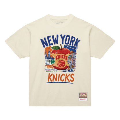 Mitchell & Ness Knicks Concreate Apple Cream Tee