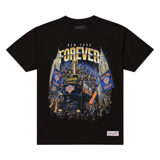 Mitchell & Ness Knicks 2026 NBA Champions Canyon of Heroes Black Tee