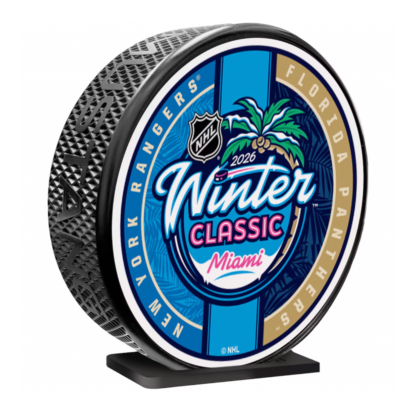 Winter Classic 2025 Rangers vs Panthers Match Up Puck