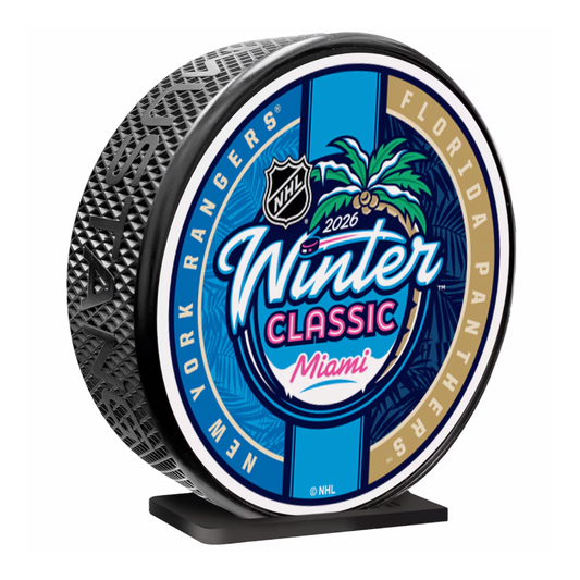 Winter Classic 2025 Rangers vs Panthers Match Up Puck