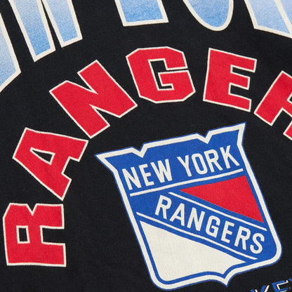 Women's Mitchell & Ness Rangers Boxy Longsleeve Crop Crew