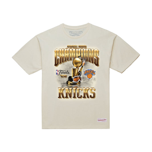 Mitchell Ness Knicks 2026 NBA Champions Cream Tee