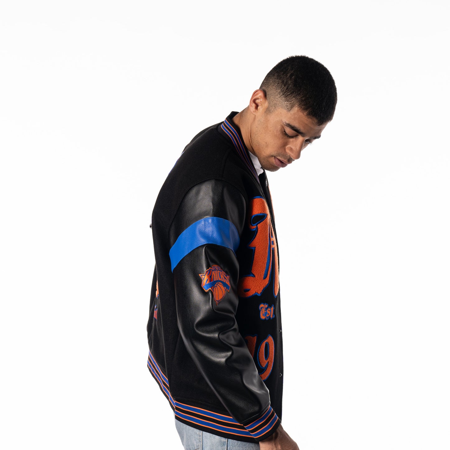 Wild Collective Knicks NY Established Varsity Jacket