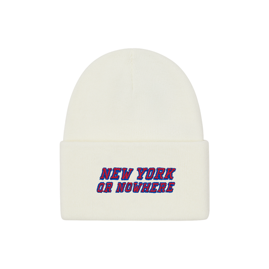NYON x Rangers Home Team Off White Beanie