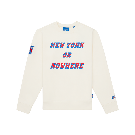 NYON x Rangers Off White Home Team Crewneck