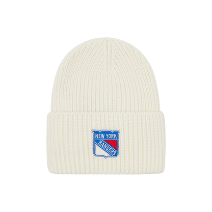 NYON x Rangers Motto Off White Chunky Beanie