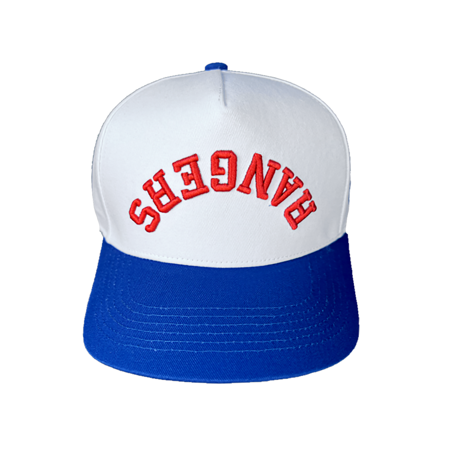 We Bleed Blue Rangers Upside Down Two-Tone Hat - Front View