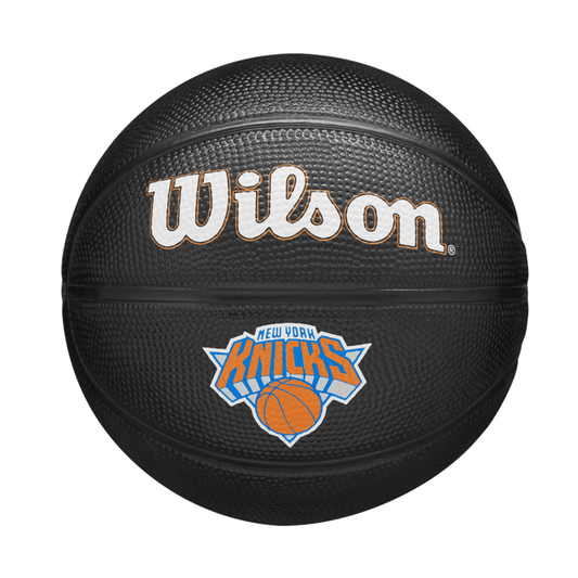 Wilson Knicks Team Tribute Black Mini Basketball - Front View
