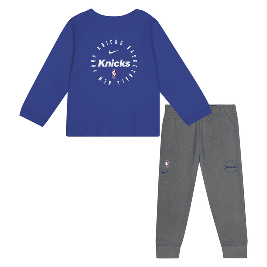 Toddler Nike Knicks Cotton Longsleeve Tee and Jogger Set