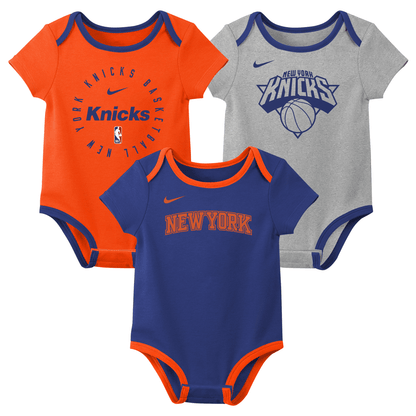 Infant Nike Knicks 3 Piece Creeper Set