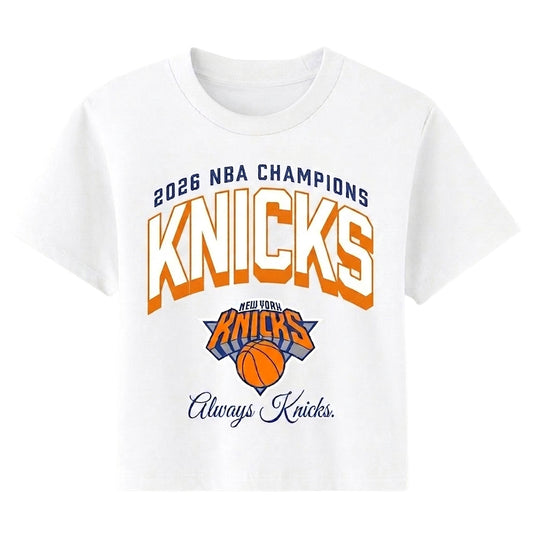 Women's Knicks Exclusive 2026 NBA Champions Crop Tee