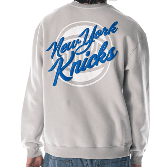 Wild Collective Knicks Puff Print Washed Crew