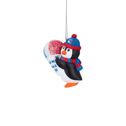 New York Rangers Penguin Snowcone Holiday Ornament - Alternate Front View