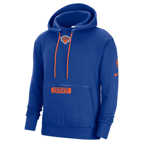 Nike Knicks Courtside Hoodie In Blue - Front View