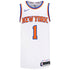 Knicks Nike Obi Toppin White Diamond Authentic Jersey - Front View