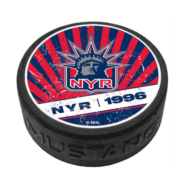 Mustang Rangers Reverse Retro Puck - Front View