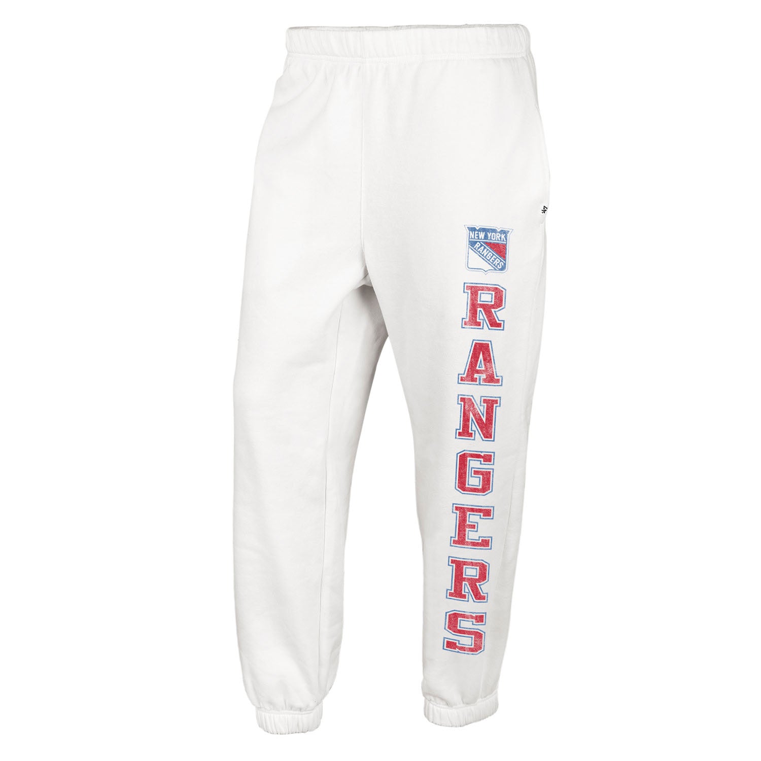 Women's '47 Brand Rangers Harper Jogger Pants In Cream - Front View