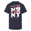 '47 Brand Rangers Exclusive Staple NQNY Tee In Blue - Back View