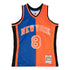 Mitchell & Ness Knicks Sprewell 1998 Split Jersey In Orange Blue & Black - Front View