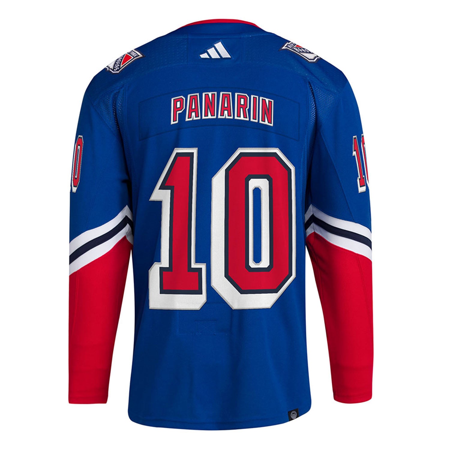 Artemi Panarin Adidas Reverse Retro 2022 Authentic Jersey in Blue and Red - Back View