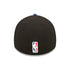 New Era Knicks Skyline Tip Off Stretchfit Hat In Black Blue & Orange - Back View