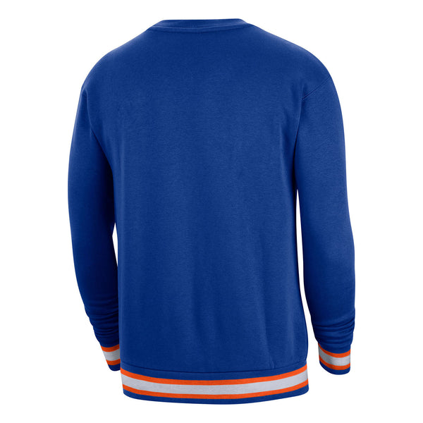 Nike Knicks Courtside Crew Sweater In Blue - Back View
