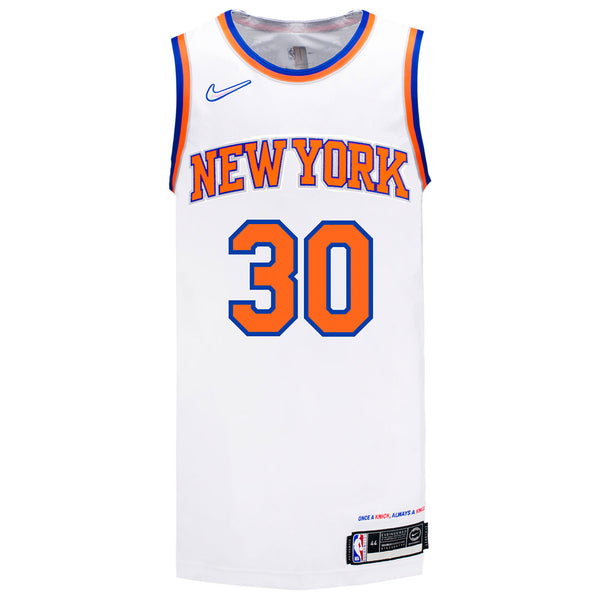 Knicks Nike Julius Randle White Diamond Authentic Jersey - Front View