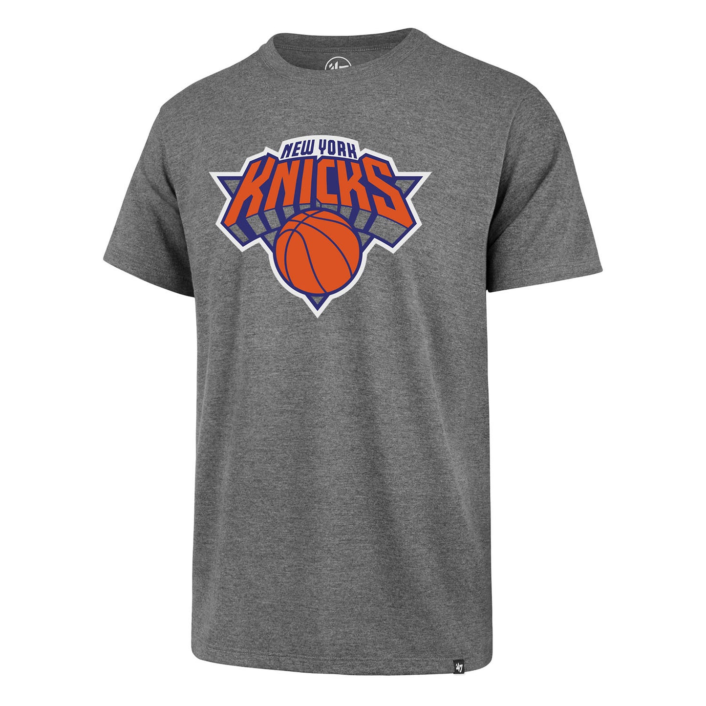 '47 Brand Knicks Grey Primary Logo Tee - Front View