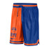 Nike Knicks Dri-fit Courtside DNA Shorts in Orange and Blue - Front View