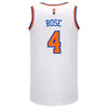 Knicks Nike Derrick Rose White Diamond Authentic Jersey - Back View