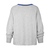 Women's '47 Brand Rangers Kennedy Crew Sweater In Grey - Back View