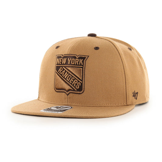 '47 Brand Rangers Toffee Captain Snapback Hat - Front View
