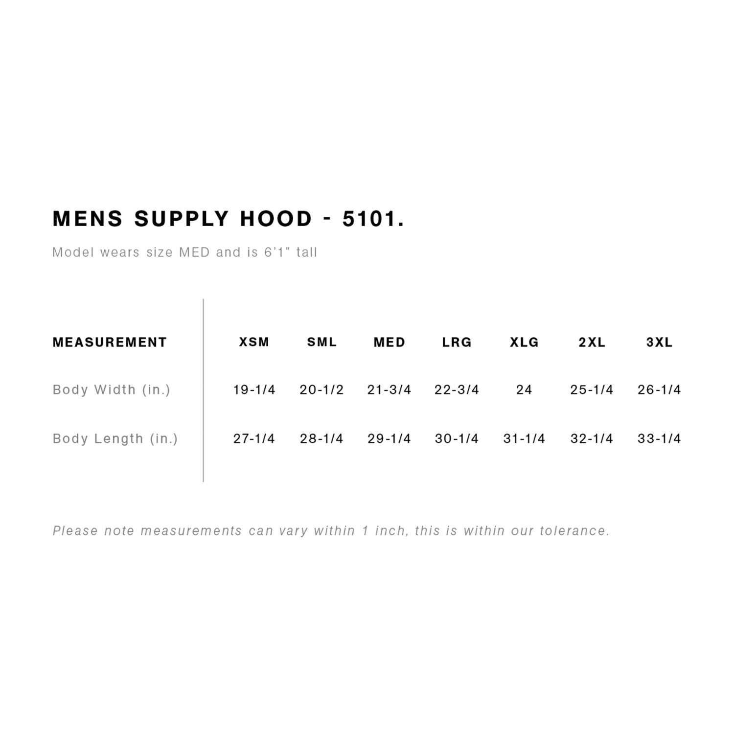 State of Mind - The Statement Hoodie (Blue) - Size Guide