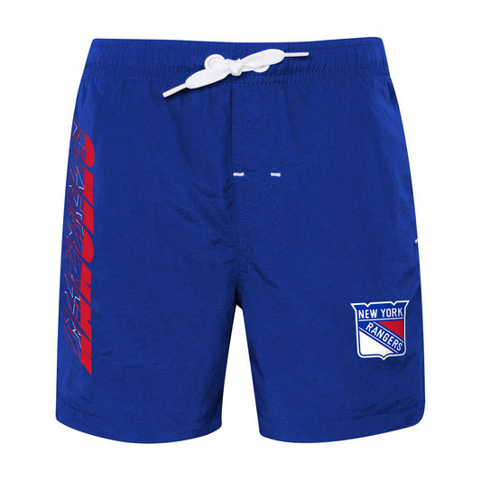 Toddler Rangers High Tide Board Shorts In Blue - Front View