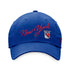 Women's Fanatics Rangers True Classic Retro Script Adjustable Hat In Blue - Front View