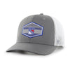 '47 Brand Rangers Burgess Trucker Hat In Grey & White - Front View