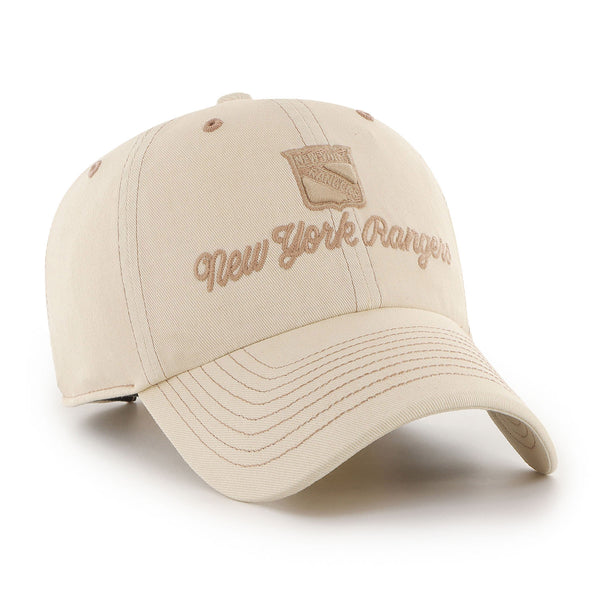Women's '47 Brand Rangers Camel Haze Clean Up Hat In Brown - Front View