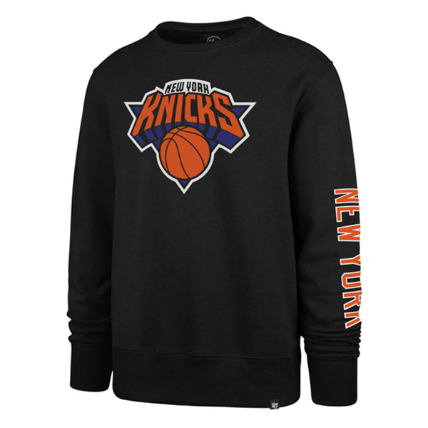 '47 Brand Knicks 22-23 City Edition Headline Crew Sweater In Black - Front View