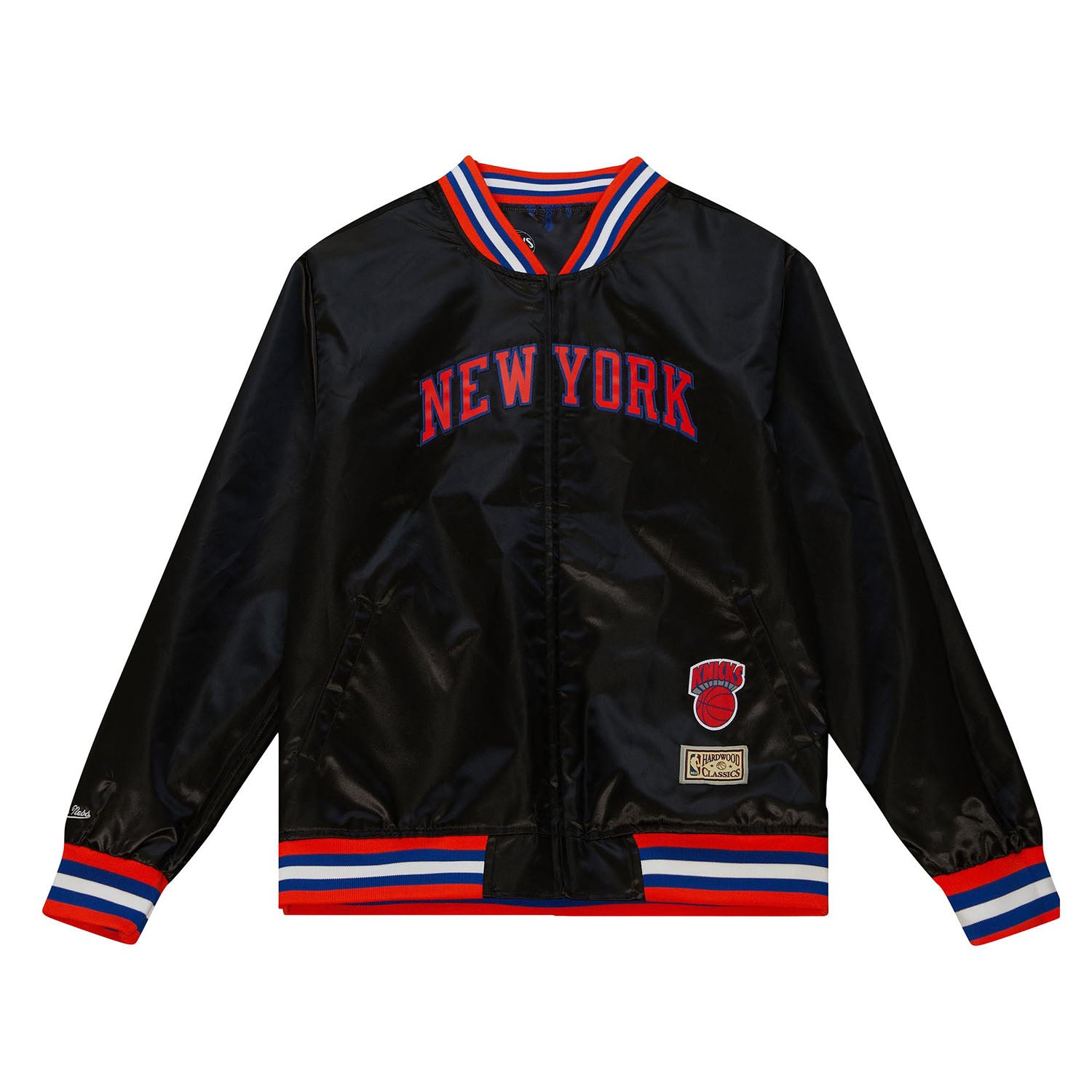 Mitchell & Ness Knicks Reversible Graffiti Jacket In Black - Front View