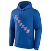 Patrick Kane Rangers Name & Number Hoodie In Blue & Red - Front View