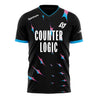 Official 2023 CLG Blue Jersey In Black, Blue & White - Front View