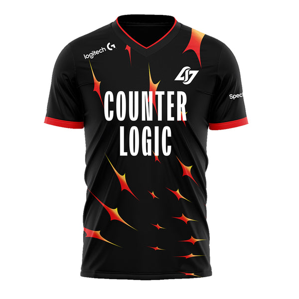 Official 2023 CLG Personalized Red Jersey In Black & Red - Front View