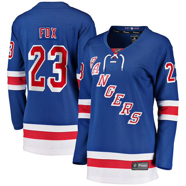 Fanatics NHL New York Rangers Adam Fox #23 Breakaway Replica Jersey, Men's, XXL, Blue