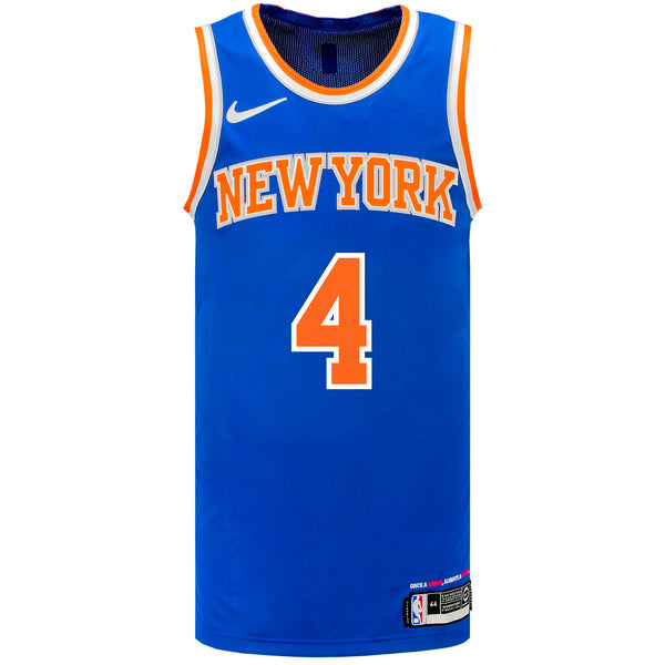 Knicks Nike Derrick Rose Royal Authentic Jersey In Blue - Front View