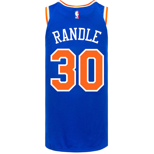 Knicks 21-22 Julius Randle Icon Authentic Jersey in Blue - Back View