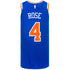Knicks Nike Derrick Rose Royal Authentic Jersey In Blue - Back View