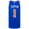 Knicks Nike Obi Toppin Royal Authentic Jersey In Blue - Back View
