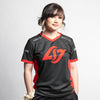Women's Official 2022 CLG Red Jersey in Black - Front View, Worn