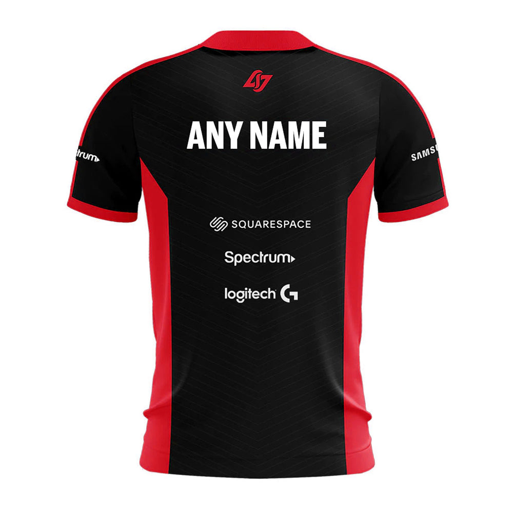 Personalized 2022 CLG Red Jersey in Black and Red - Back View