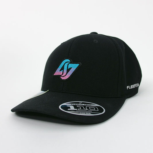 CLG Flexfit Vaporwave Hat in Black - Left View